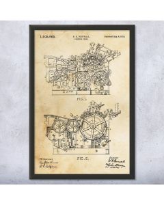 Printing Press Framed Patent Print
