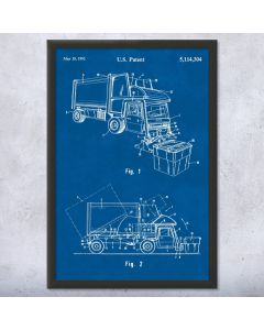 Garbage Truck Patent Framed Print