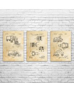 Sanitation Patent Posters Set of 3