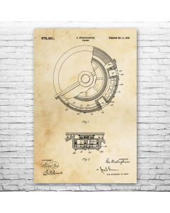 Westinghouse Turbine Patent Print Poster