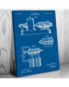 Westinghouse Rotary Motor Patent Canvas Print