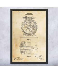 Train Speed Gearing Framed Patent Print