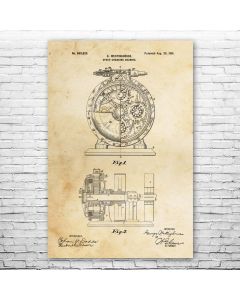 Train Speed Gearing Patent Print Poster