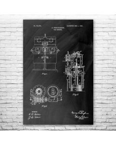 Westinghouse Gas Engine Patent Print Poster