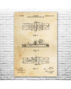 Hollerith Card Puncher Patent Print Poster