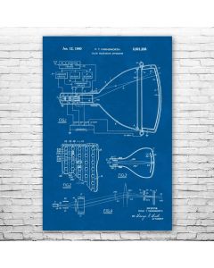 Farnsworth Color TV Poster Patent Print