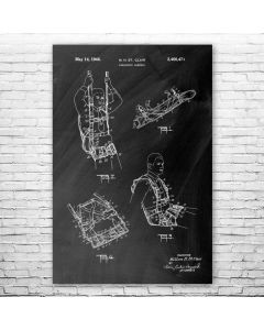 Parachute Harness Poster Patent Print