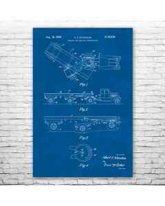 Flatbed Trailer Poster Patent Print