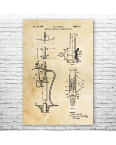 Underwater Wellhead Patent Print Poster