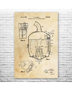 Beer Hopping Tank Patent Print Poster