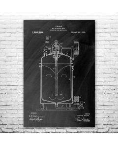 Beer Brewing Tank Poster Patent Print