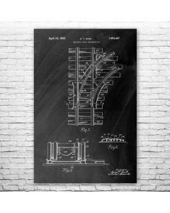 Railroad Track Poster Patent Print