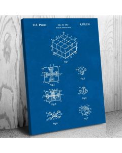 Rubiks Cube Patent Canvas Print