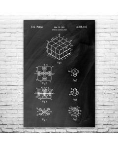 Rubiks Cube Poster Patent Print