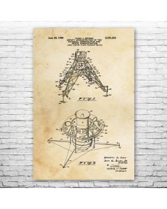 Lunar Lander Poster Patent Print