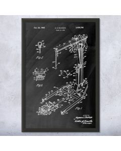 Engine Lift Framed Patent Print