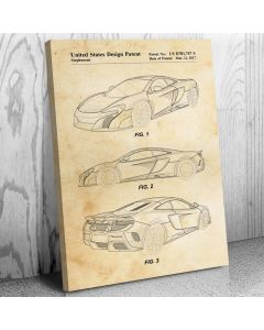 675LT Sports Car Patent Canvas Print