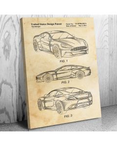 Vanquish Sports Car Patent Canvas Print
