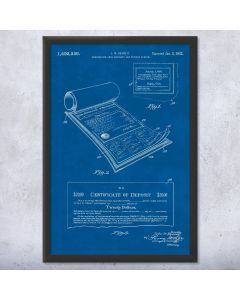 Certificate of Deposit Framed Patent Print