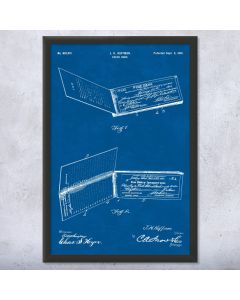 Checkbook Patent Framed Print