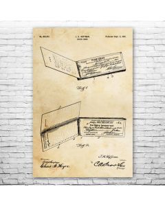 Checkbook Poster Patent Print