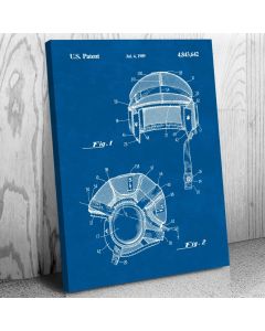 Tank Crewman Helmet Patent Canvas Print