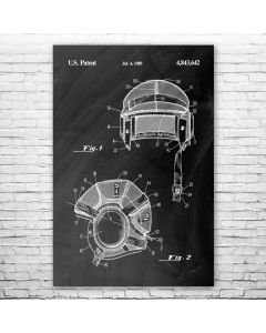 Tank Crewman Helmet Poster Patent Print