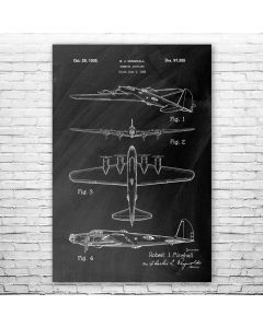 B-17 Bomber Poster Print