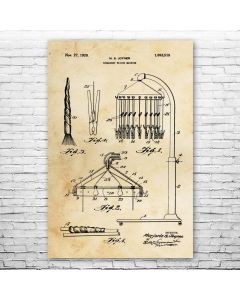 Perm Machine Patent Print Poster