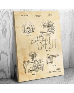 Hair Dryer Chair Patent Canvas Print