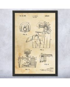 Hair Dryer Chair Framed Patent Print