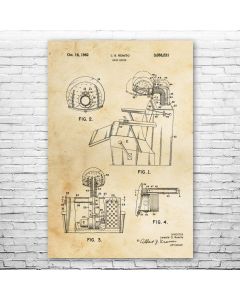 Hair Dryer Chair Poster Patent Print