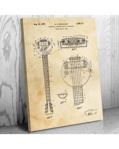 First Electric Guitar Patent Canvas Print
