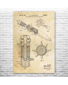 Superheated Steam Nuclear Reactor Patent Print Poster