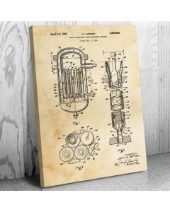 Liquid Moderated Nuclear Reactor Patent Canvas Print