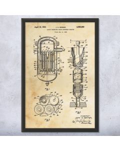 Liquid Moderated Nuclear Reactor Patent Framed Print