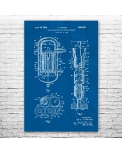 Liquid Moderated Nuclear Reactor Patent Print Poster