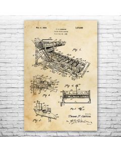 Placer Mining Machine Patent Print Poster