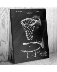 Basketball Net Patent Canvas Print