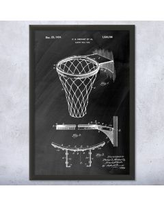 Basketball Net Framed Patent Print