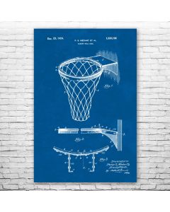 Basketball Net Poster Patent Print