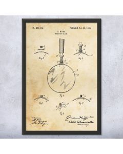 Magnifying Glass Framed Patent Print