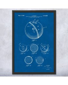 Bowling Ball Framed Patent Print