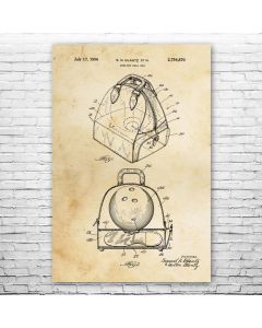 Bowling Ball Bag Poster Patent Print