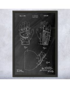 Bowling Glove Framed Patent Print