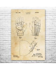 Bowling Glove Poster Patent Print