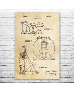 Drum Set Patent Print Poster