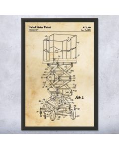 Scissor Lift Patent Framed Print