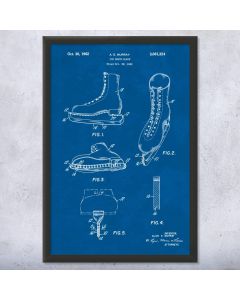 Figure Skate Framed Patent Print