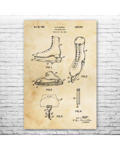 Figure Skate Patent Print Poster